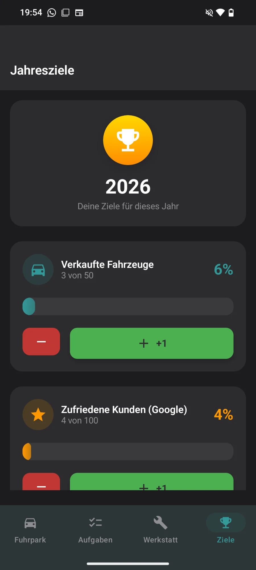 Jahresziele Android Dark