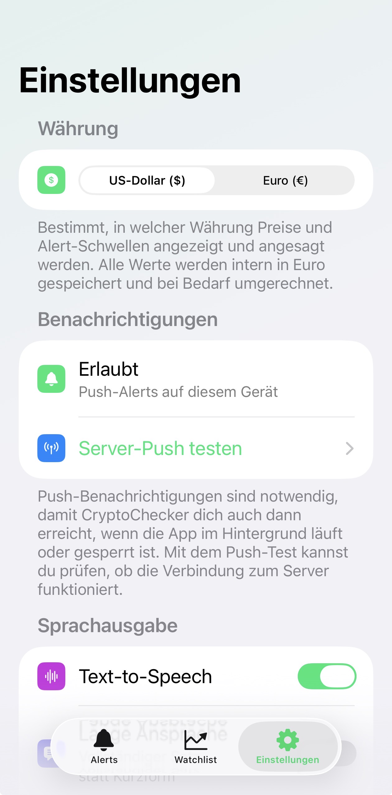 Einstellungen