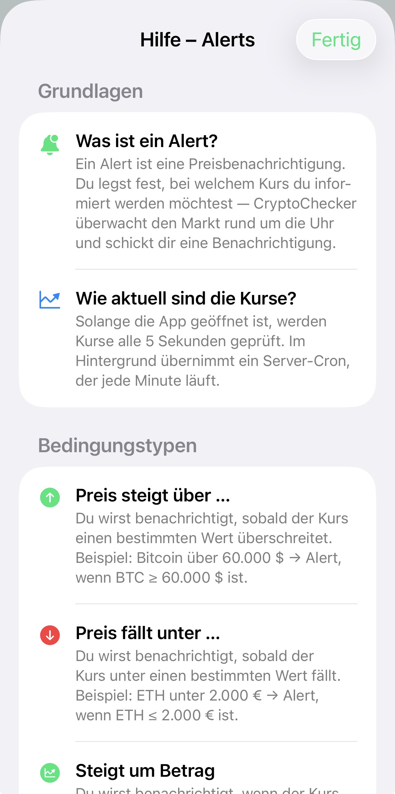Hilfe und Erklärungen