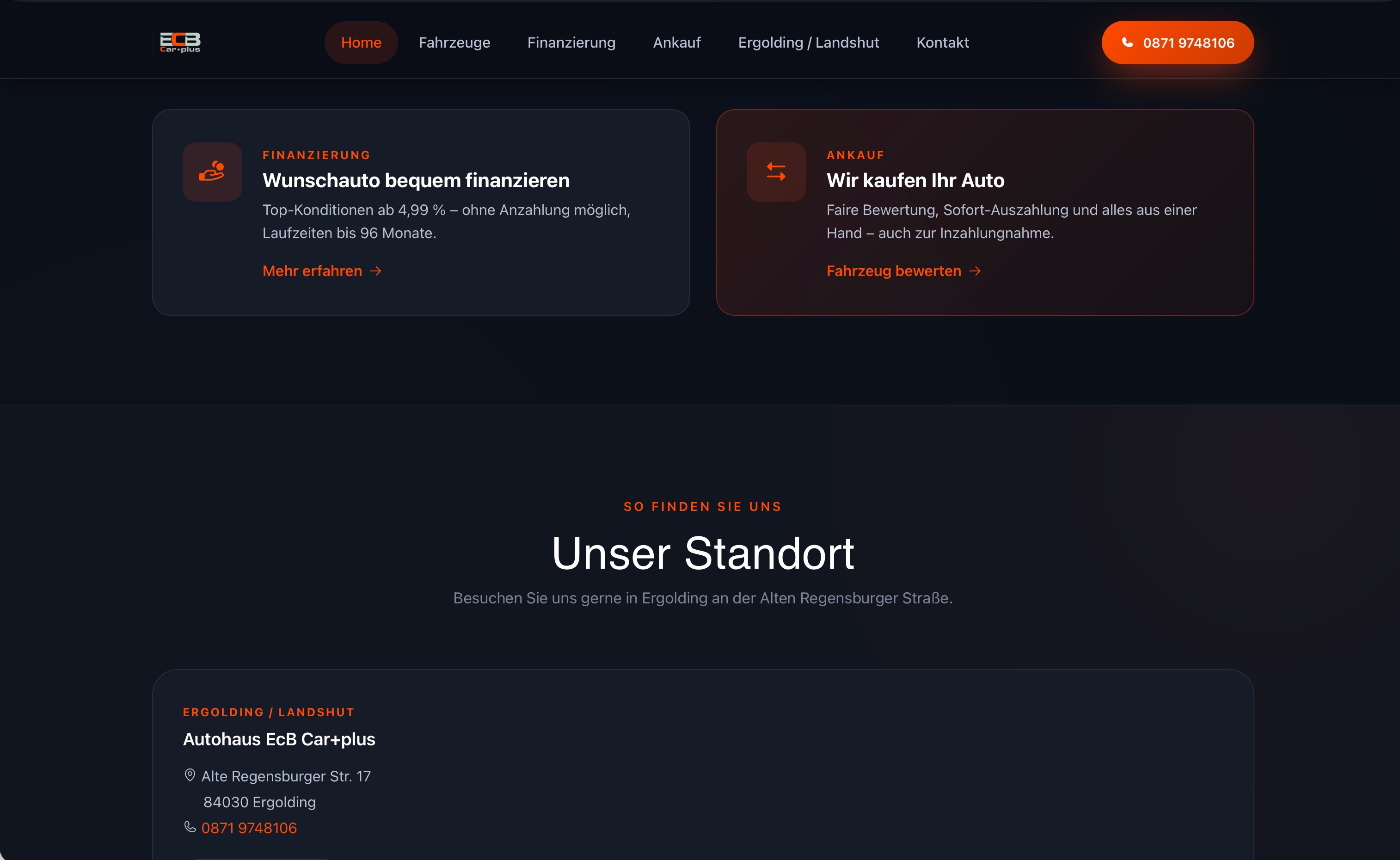 Finanzierung & Standort