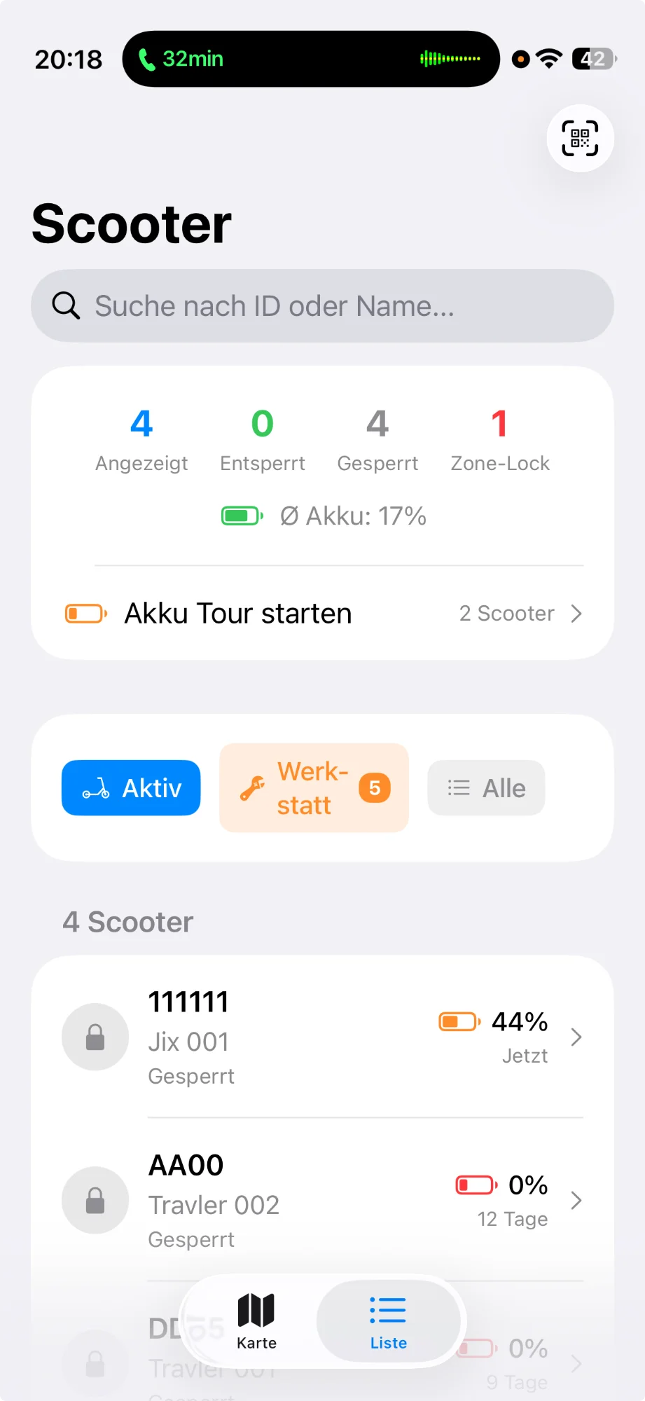 Scooter-Liste