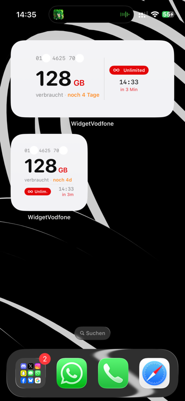 Datenverbrauch Hauptansicht